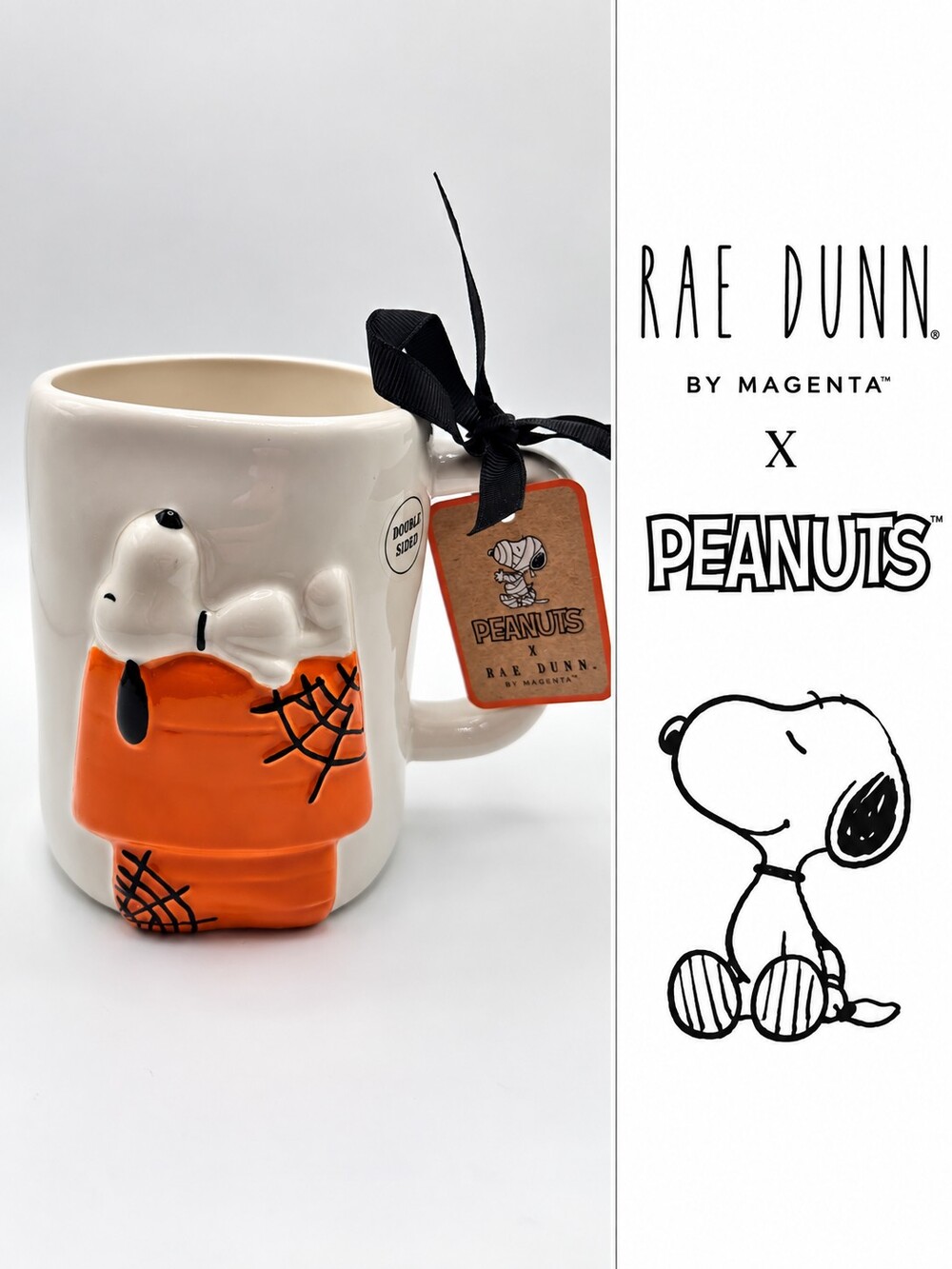Rae Dunn x Peanuts Snoopy Halloween Collectible 3D Mug NWT 2025